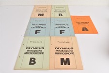 7x OLYMPUS Preislisten für